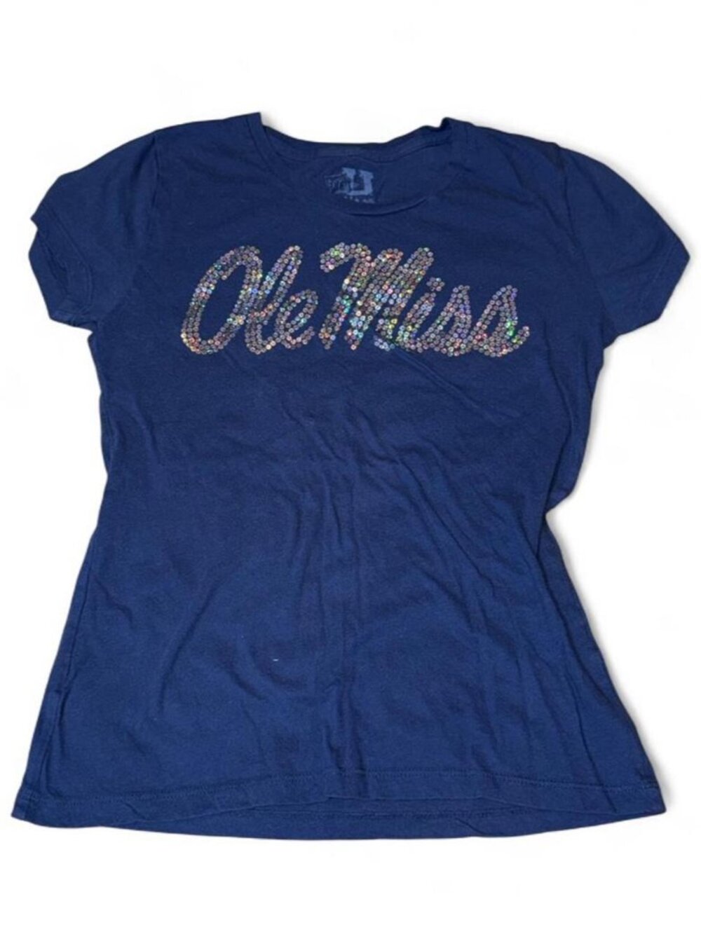 Ole Miss Sequin Graphic T-Shirt | Size Small